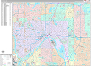 St. Paul Wall Map Premium Style